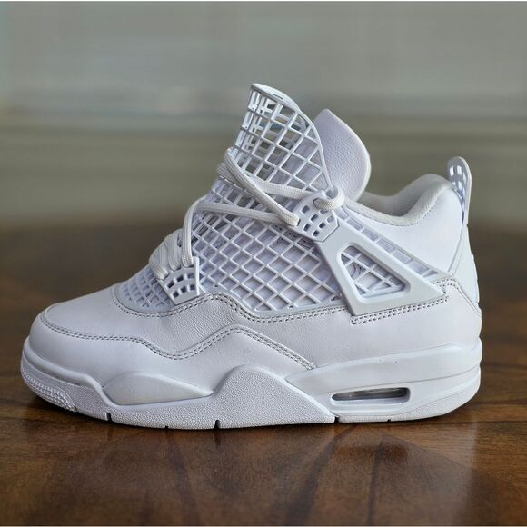 Nike Air Jordan 4 ‘Net’ Mid Retro Basketball Shoes White Women's 6 LE FN7251-107 - Picture 5 of 12